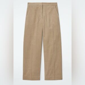 COS Women’s Cropped Wide-Leg Corduroy Pants size 8